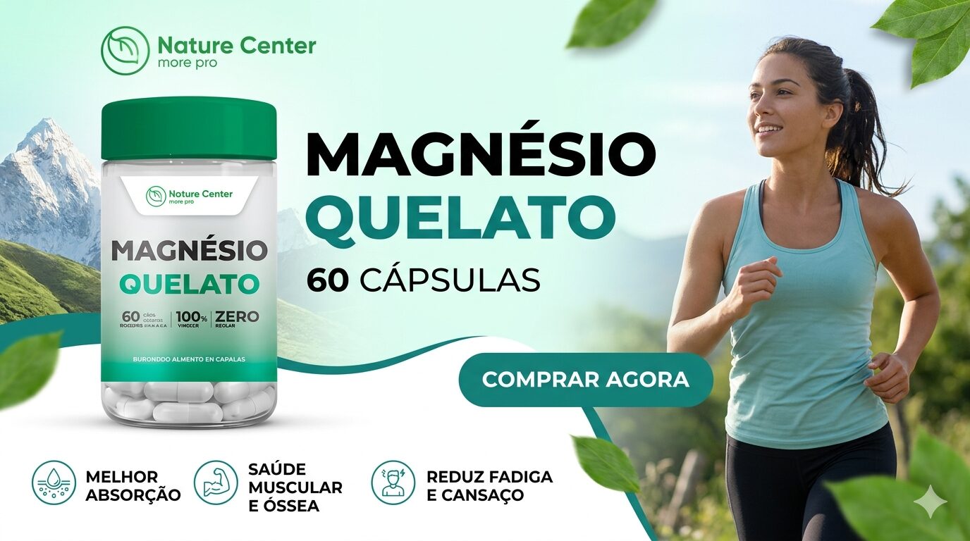 mulher correndo em um lugar arborizado depois de tomar magnésio quelato 60 capsulas